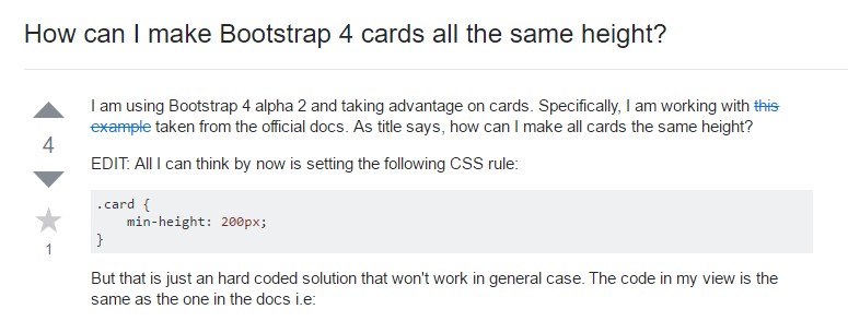 Insights on how can we  establish Bootstrap 4 cards just the same tallness?