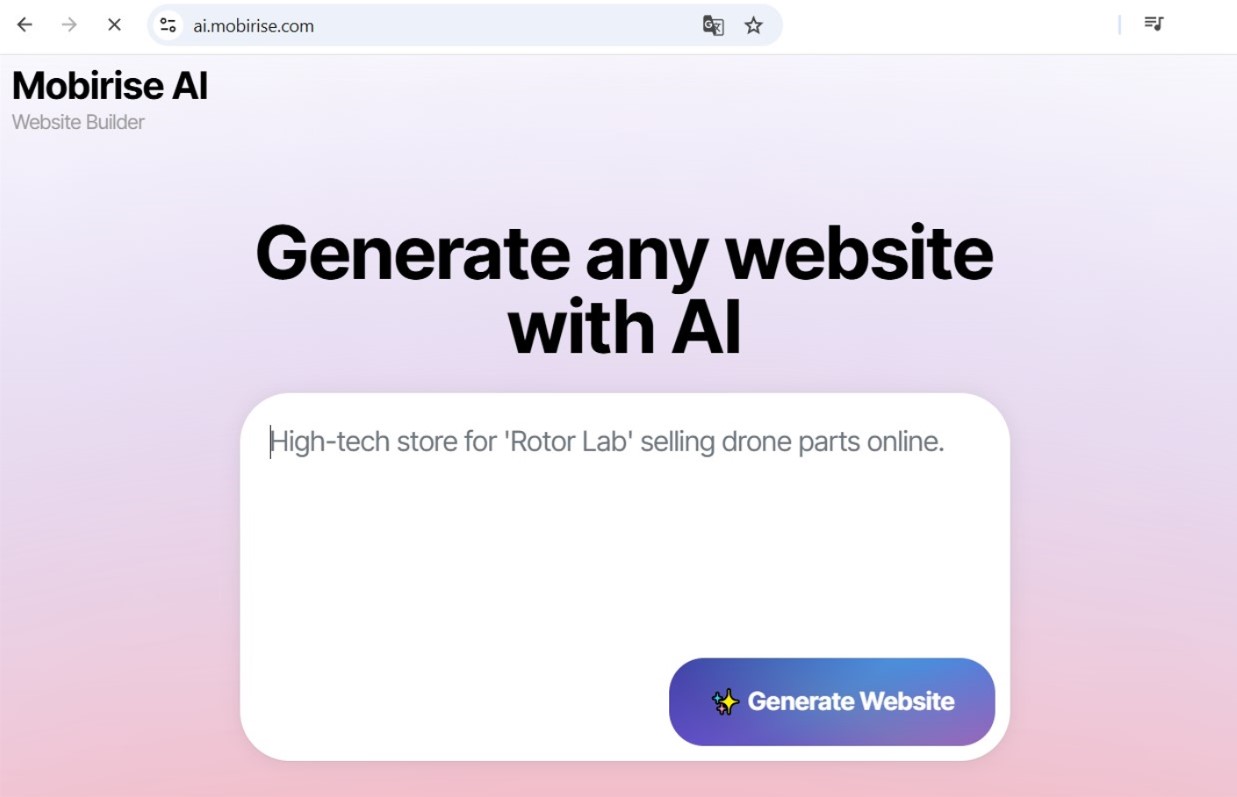free AI website builder